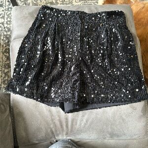 Zara high waisted sequin shorts